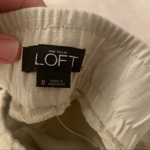 LOFT Pants - Ann Taylor LOFT cream linen pants LOFT Pants - Ann Taylor LOFT cream linen pants